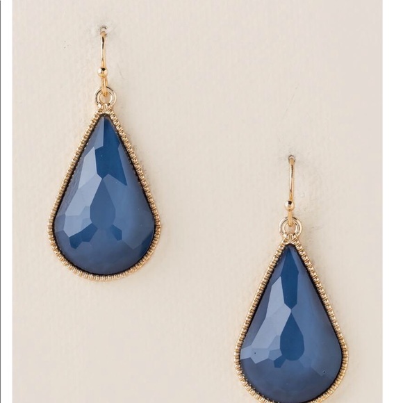 Francesca’s Blue Teardrop Earrings - Picture 1 of 3
